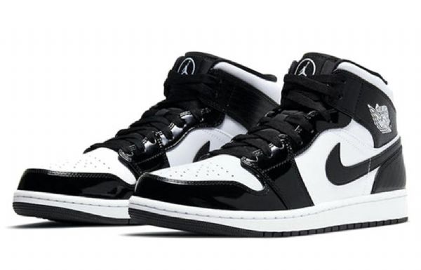 Nike Air Jordan 1 Mid Tops Se Retro Basketbalové Boty Pro Muže Černá Bílý