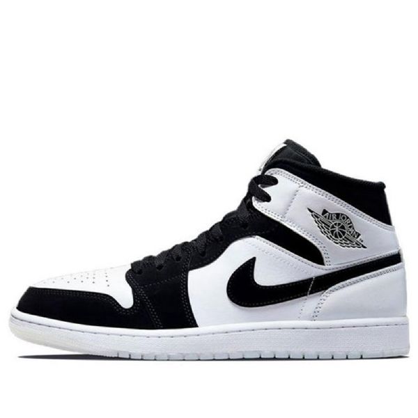 Nike Air Jordan 1 Mid Tops Se Retro Basketbalové Boty Pro Muže Černá Bílý