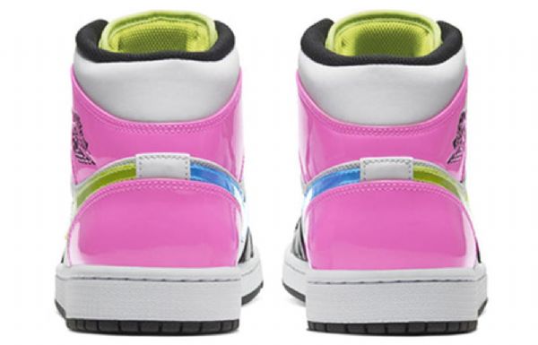 Nike Air Jordan 1 Mid Tops Se Retro Basketbalové Boty Pro Muže Černá Bílý Fuchsia