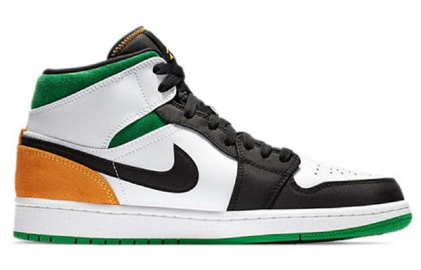Nike Air Jordan 1 Mid Tops Se Retro Basketbalové Boty Pro Muže Černá Bílý Hnědý