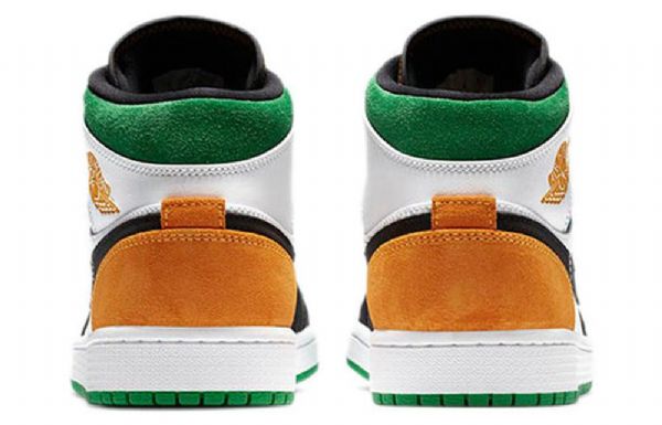 Nike Air Jordan 1 Mid Tops Se Retro Basketbalové Boty Pro Muže Černá Bílý Hnědý