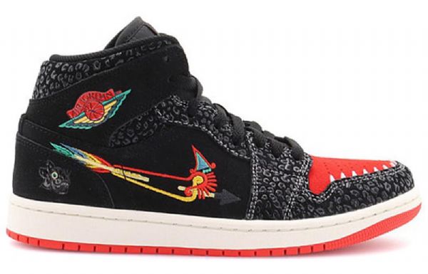 Nike Air Jordan 1 Mid Tops Se Retro Basketbalové Boty Pro Muže Černé