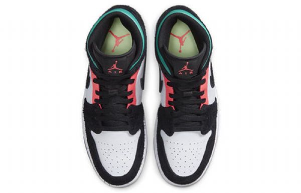 Nike Air Jordan 1 Mid Tops Se Retro Basketbalové Boty Pro Muže Černé