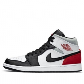 Nike Air Jordan 1 Mid Tops Se Retro Basketbalové Boty Pro Muže Červený Černá