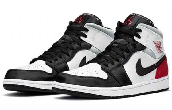 Nike Air Jordan 1 Mid Tops Se Retro Basketbalové Boty Pro Muže Červený Černá