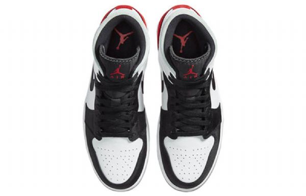 Nike Air Jordan 1 Mid Tops Se Retro Basketbalové Boty Pro Muže Červený Černá