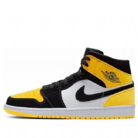 Nike Air Jordan 1 Mid Tops Se Retro Basketbalové Boty Pro Muže Žluté