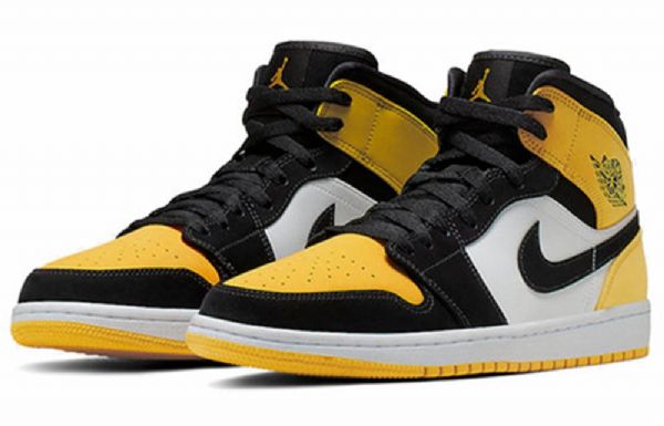 Nike Air Jordan 1 Mid Tops Se Retro Basketbalové Boty Pro Muže Žluté