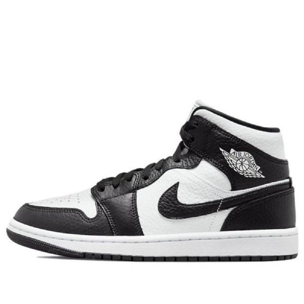 Nike Air Jordan 1 Mid Tops Se Retro Basketbalové Boty Pro Ženy Černá Bílý