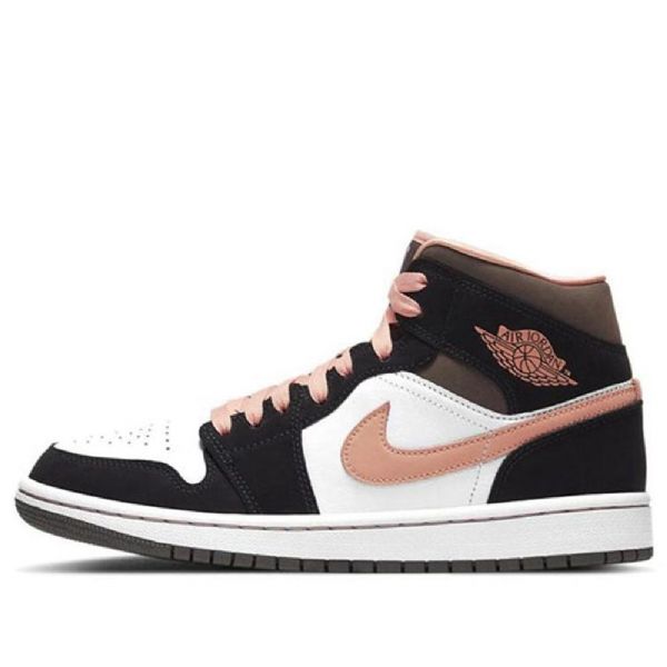 Nike Air Jordan 1 Mid Tops Se Retro Basketbalové Boty Pro Ženy Černá Coral