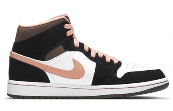 Nike Air Jordan 1 Mid Tops Se Retro Basketbalové Boty Pro Ženy Černá Coral