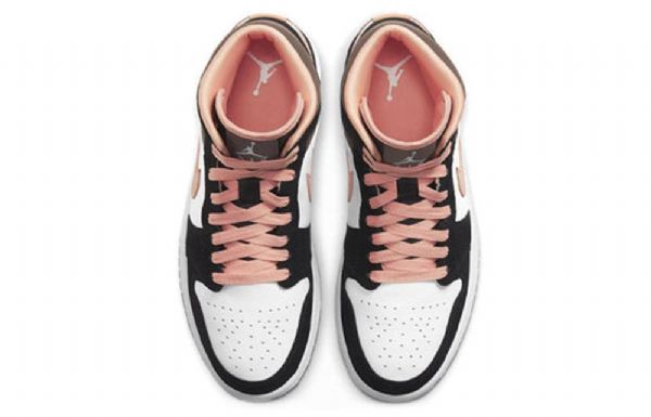 Nike Air Jordan 1 Mid Tops Se Retro Basketbalové Boty Pro Ženy Černá Coral