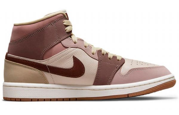 Nike Air Jordan 1 Mid Tops Se Retro Basketbalové Boty Pro Ženy Coral
