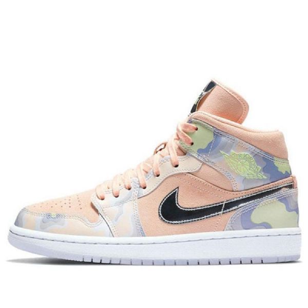 Nike Air Jordan 1 Mid Tops Se Retro Basketbalové Boty Pro Ženy Coral
