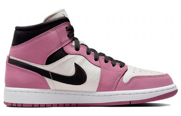 Nike Air Jordan 1 Mid Tops Se Retro Basketbalové Boty Pro Ženy Růžové