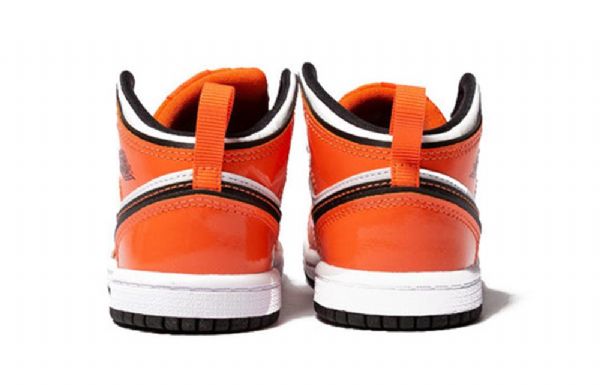 Nike Air Jordan 1 Mid Tops Se Td Retro Basketbalové Boty Pro Děti Oranžová