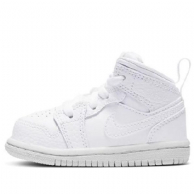 Nike Air Jordan 1 Mid Tops Td Boty Pro Děti Bílé