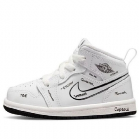 Nike Air Jordan 1 Mid Tops Td Retro Basketbalové Boty Pro Muže Bílé