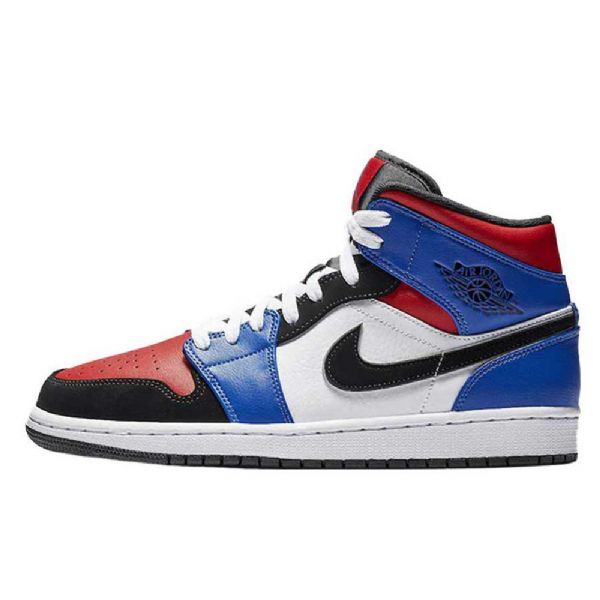 Nike Air Jordan 1 Mid Tops Top 3 Boty Pro Muže Modrá Červená Vícebarevná