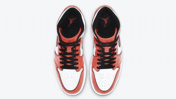 Nike Air Jordan 1 Mid Tops Turfové Boty Pro Muže Oranžová