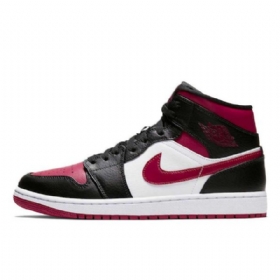 Nike Air Jordan 1 Mid Tops Wide Toe Boty Pro Muže Černá Červený