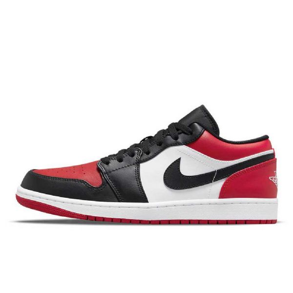 Nike Air Jordan 1 Nízké Boty Se Širokou Špičkou Pro Ženy Černá Červená Bílá