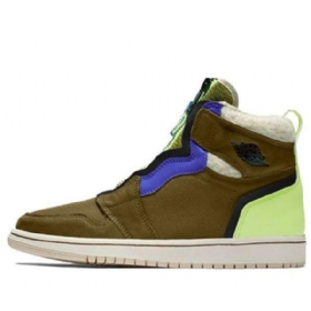Nike Air Jordan 1 Retro High Tops Basketbalové Boty Na Zip Pro Ženy Army Zelená