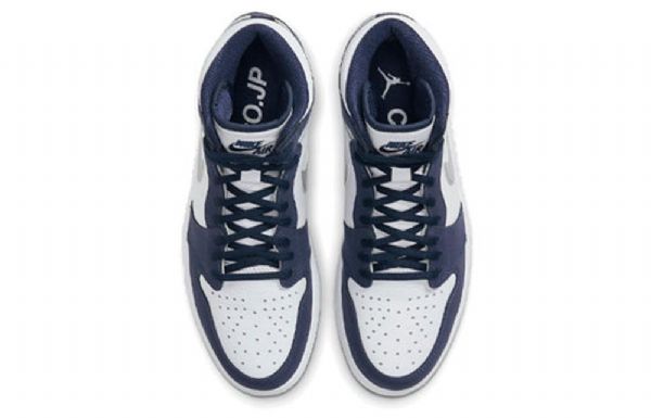 Nike Air Jordan 1 Retro High Tops Co.jp Basketbalové Boty Pro Muže Tmavě Modrá Modrý