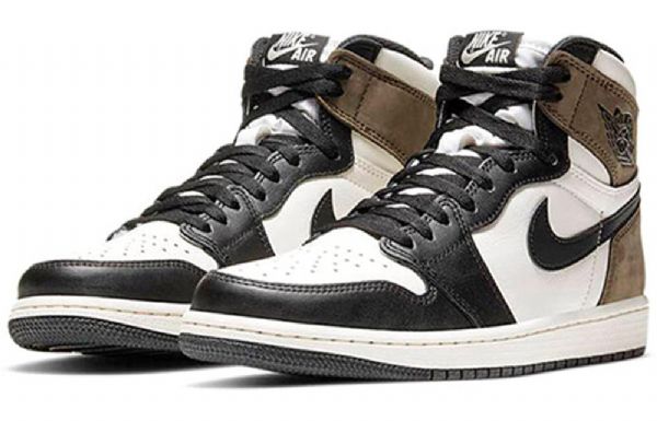 Nike Air Jordan 1 Retro High Tops Og Basketbalové Boty Pro Muže Černá Bílá Hnědá