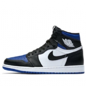 Nike Air Jordan 1 Retro High Tops Og Basketbalové Boty Pro Muže Černá Bílá Modrá