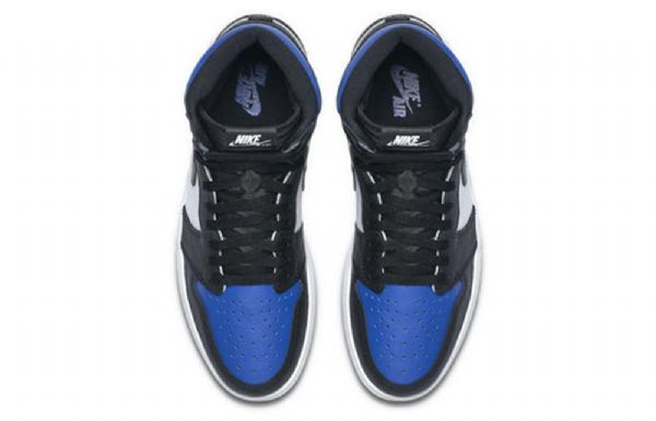 Nike Air Jordan 1 Retro High Tops Og Basketbalové Boty Pro Muže Černá Bílá Modrá