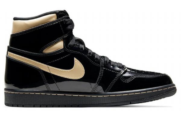 Nike Air Jordan 1 Retro High Tops Og Basketbalové Boty Pro Muže Černá Zlatý