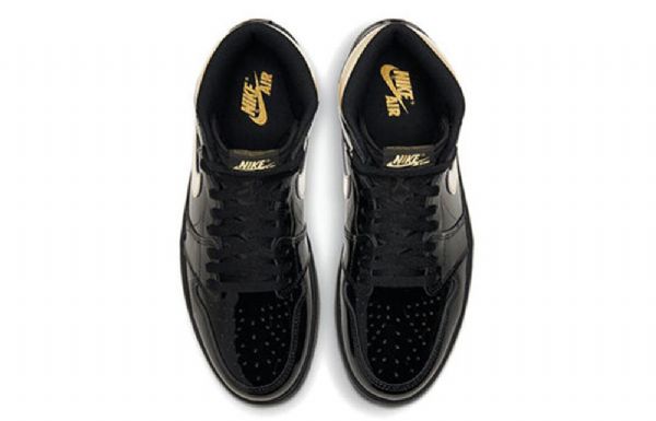 Nike Air Jordan 1 Retro High Tops Og Basketbalové Boty Pro Muže Černá Zlatý