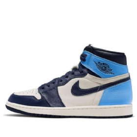 Nike Air Jordan 1 Retro High Tops Og Basketbalové Boty Pro Muže Námořnická Modrá