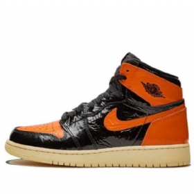 Nike Air Jordan 1 Retro High Tops Og Bg Basketbalové Boty Pro Muže Černá Oranžový