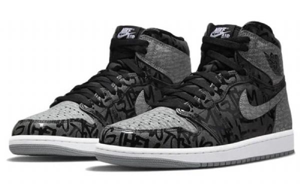 Nike Air Jordan 1 Retro High Tops Og Rebellionaire Basketbalové Boty Pro Muže Černá Šedá
