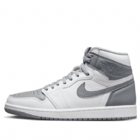 Nike Air Jordan 1 Retro High Tops Og Stealth Basketbalové Boty Pro Muže Šedá Bílá