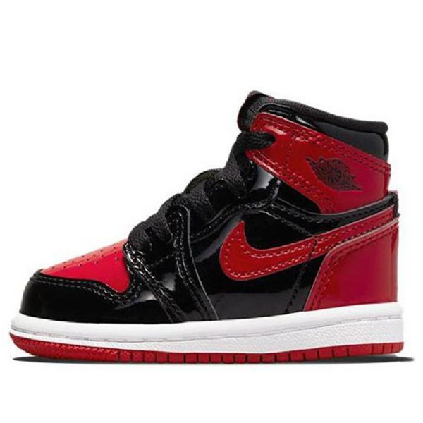Nike Air Jordan 1 Retro High Tops Og Td Basketbalové Boty Pro Děti Bílá Červená