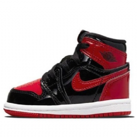 Nike Air Jordan 1 Retro High Tops Og Td Basketbalové Boty Pro Děti Bílá Červená