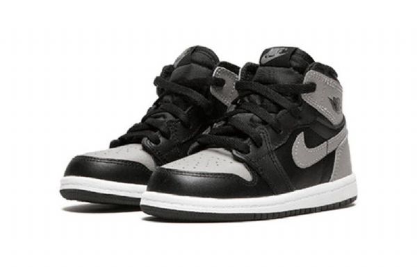 Nike Air Jordan 1 Retro High Tops Og Td Basketbalové Boty Pro Děti Černá Šedá