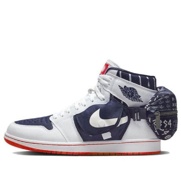 Nike Air Jordan 1 Retro High Tops Og Utility Basketbalové Boty Pro Muže Tmavě Modrá Modrý