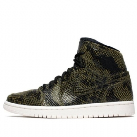 Nike Air Jordan 1 Retro High Tops Prémiové Basketbalové Boty Pro Ženy Armyzelená