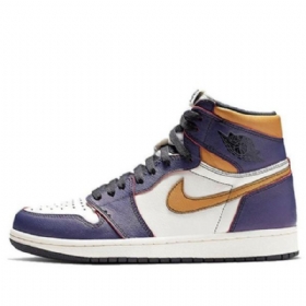 Nike Air Jordan 1 Retro High Tops Sb Basketbalová Obuv Pro Muže Fialová Bílá Žlutá