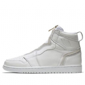 Nike Air Jordan 1 Retro High Tops Zip Basketbalové Boty Pro Ženy Bílé