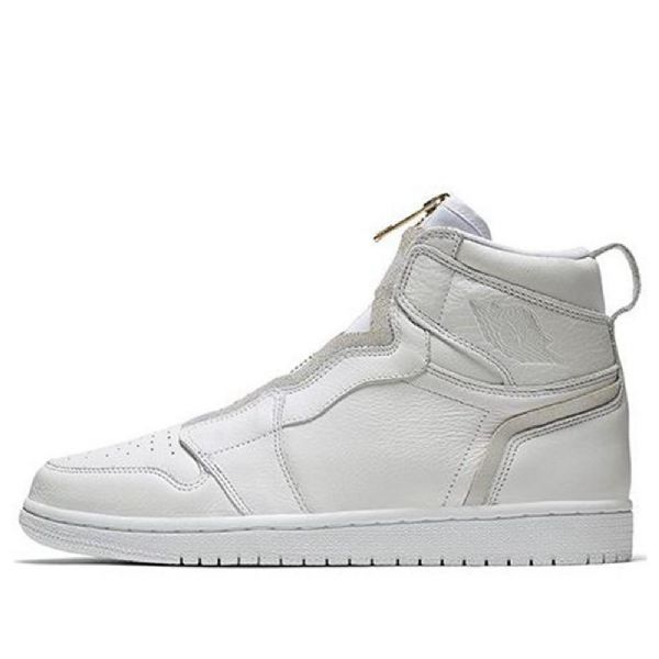 Nike Air Jordan 1 Retro High Tops Zip Basketbalové Boty Pro Ženy Bílé