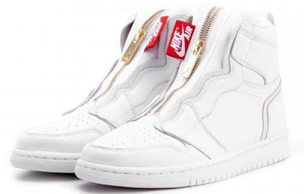 Nike Air Jordan 1 Retro High Tops Zip Basketbalové Boty Pro Ženy Bílé