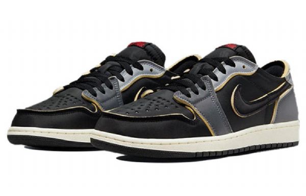 Nike Air Jordan 1 Retro Low Tops Og Ex Basketbalové Boty Pro Muže Tmavě Šedá