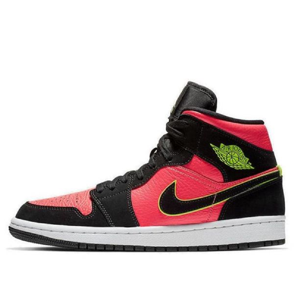 Nike Air Jordan 1 Retro Mid Tops Basketbalové Boty Pro Ženy Černo-červené