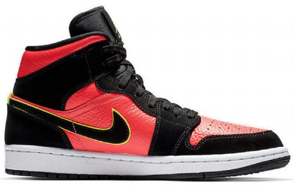 Nike Air Jordan 1 Retro Mid Tops Basketbalové Boty Pro Ženy Černo-červené