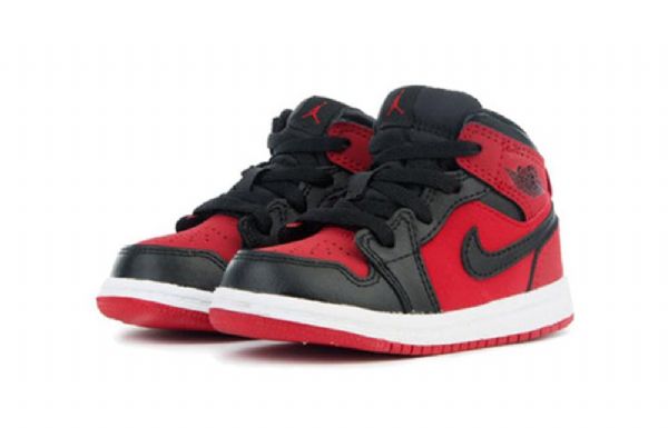 Nike Air Jordan 1 Retro Mid Tops Td Boty Pro Děti Červené